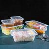 Disposable Rectangular Plastic Food Containers with Lids