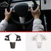 For Tesla Model 3 2017-2021 Stainless Steel Steering Wheel Cover Panel Patch Car Interior Decoration Frame Accessories
