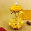 62KD Eleganter 4-Zoll-Blumenblatt-Design-Öllampenhalter Buddhistische Artikel
