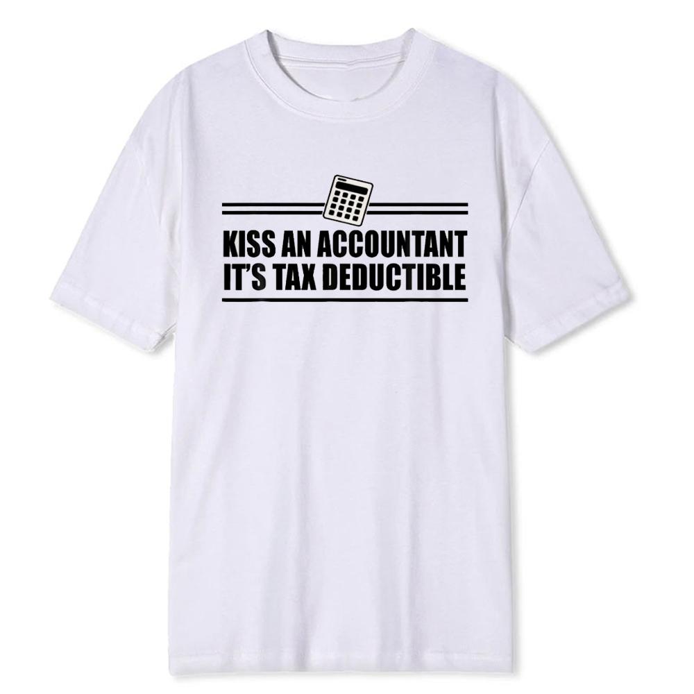 Accountant Kissing Tax Season Funny CPA Gift Unisex TShirt Unisex Soft Modal Blend Tee Number Cruncher Humor Office Tops Shirts
