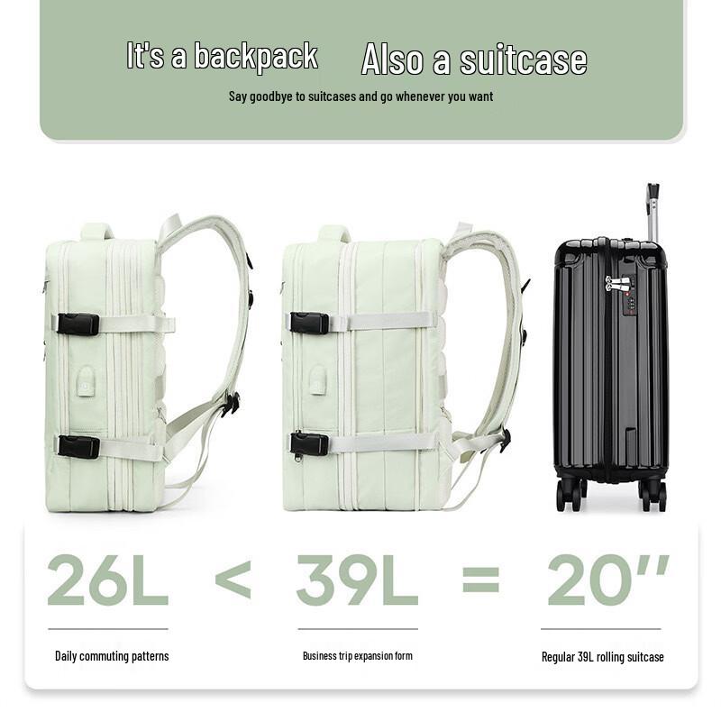 Expandable Dry-Wet Separation Laptop Travel Backpack