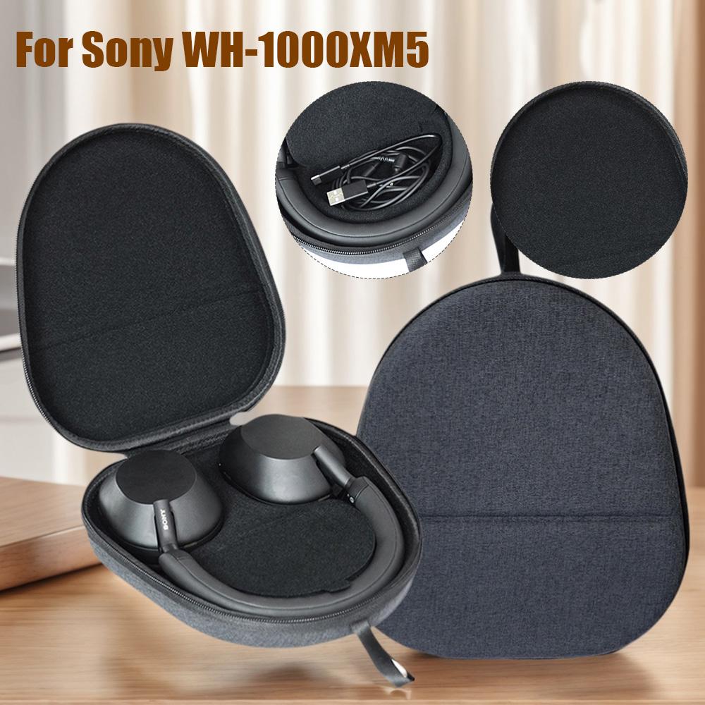 EVA Carrying Case for Sony WH-1000XM5 Headphone Bluetooth Headset Storage Bag Hard Case Anti-Scratch Travel Protective Case Box