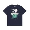 Foreign Trade Meichao Sp5der555555 Spider Web Printing Summer Loose Trend Men's and Women's Couples Short Sleeve T-Shirt Summer