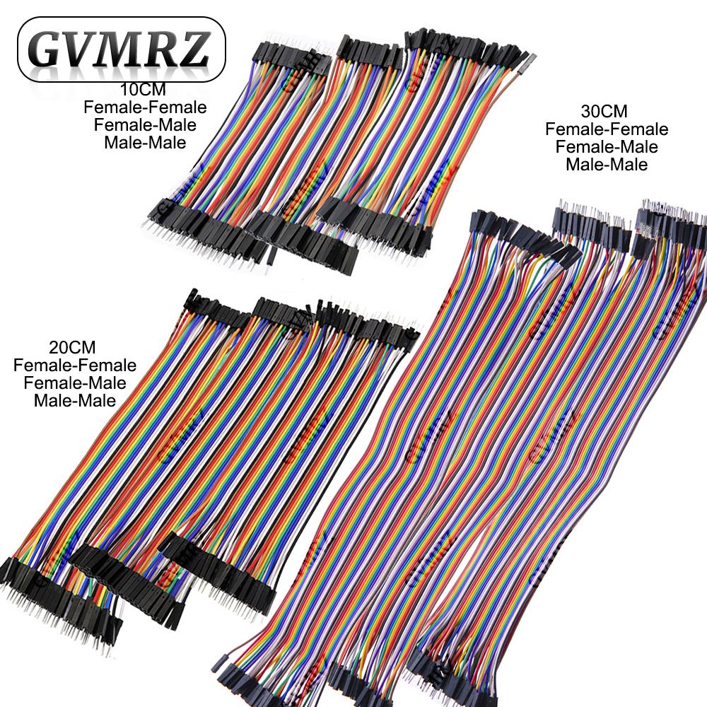 Dupont Cable Kit 10CM 20CM 30CM  Male to Male Female to Female Male to Female Jumper Wires for Arduino Raspberry P