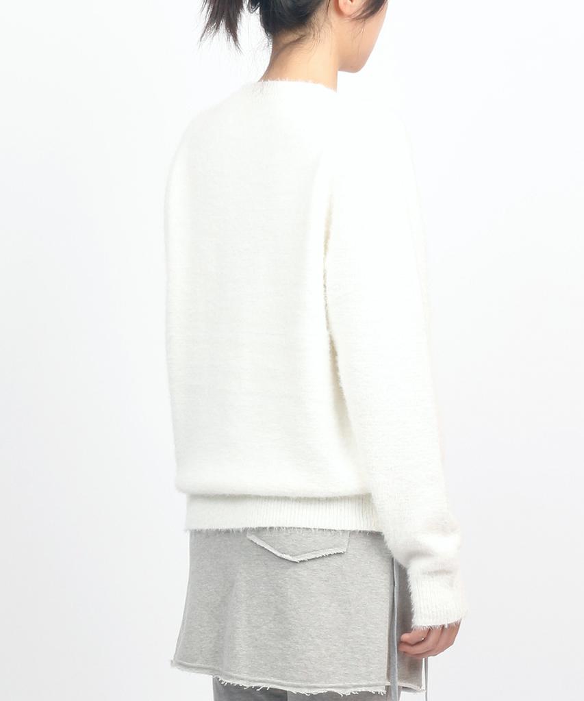 Sseonegteu Stars Shaggy Sweater - Natural