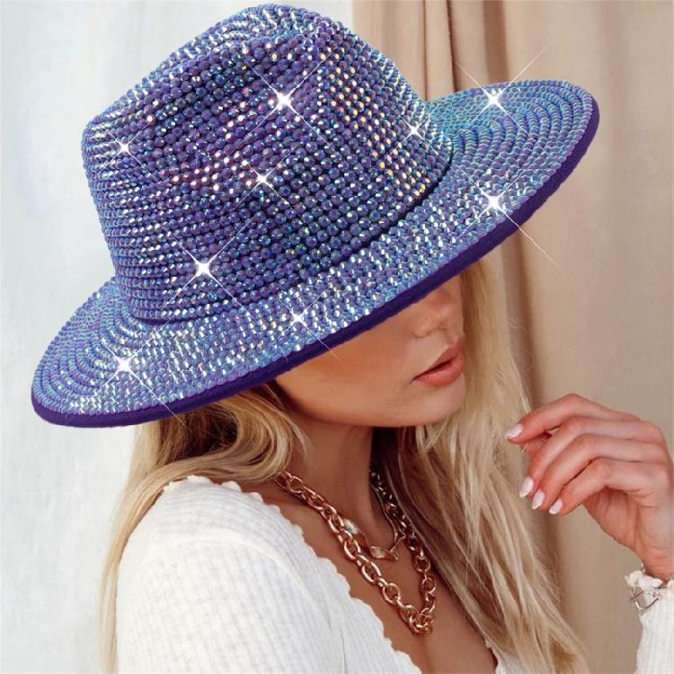 Sparkle Womens Cowboy Hat Western Cowgirl Hats Rhinestones Party Prop Disco Hats