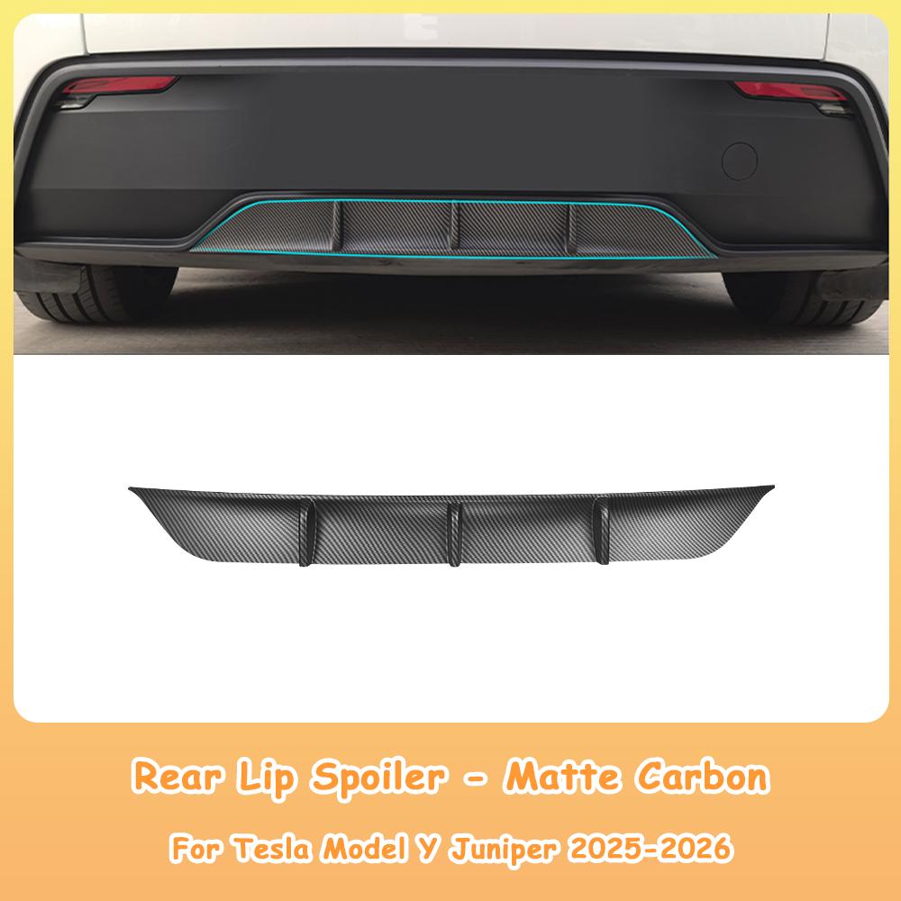 Heenvn Rear Lip Spoiler For Tesla New Model Y Juniper 2025 2026 Bumper Diffuser Protector Body Kit Exterior Accessories