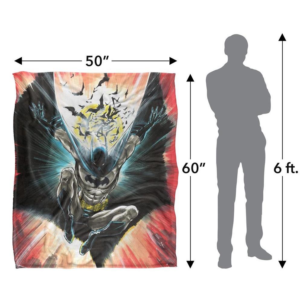 Batman Silky Leaping Soft Touch Blanket