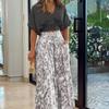 Elegant Women's Printed Shirt Fashion Casual Suit with Wide Leg Pants