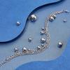 100pcs 4 Style 304 Stainless Steel Charms Ball Stainless Steel Color 7x4mm