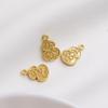 14K Goldplattiertes Smiley-Gesicht & Pflaumenblüten-Kürbis-Anhänger – DIY Handgefertigter Blumenschmuck Zubehör