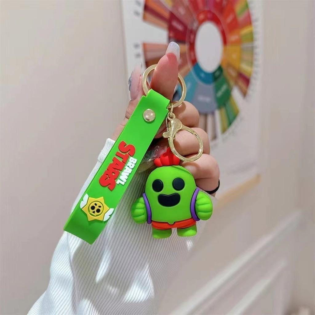 Cute Cartoon Silicone Keychain For Car Keys Brawl Stars Nita Jessie Bea Spikey Paddy