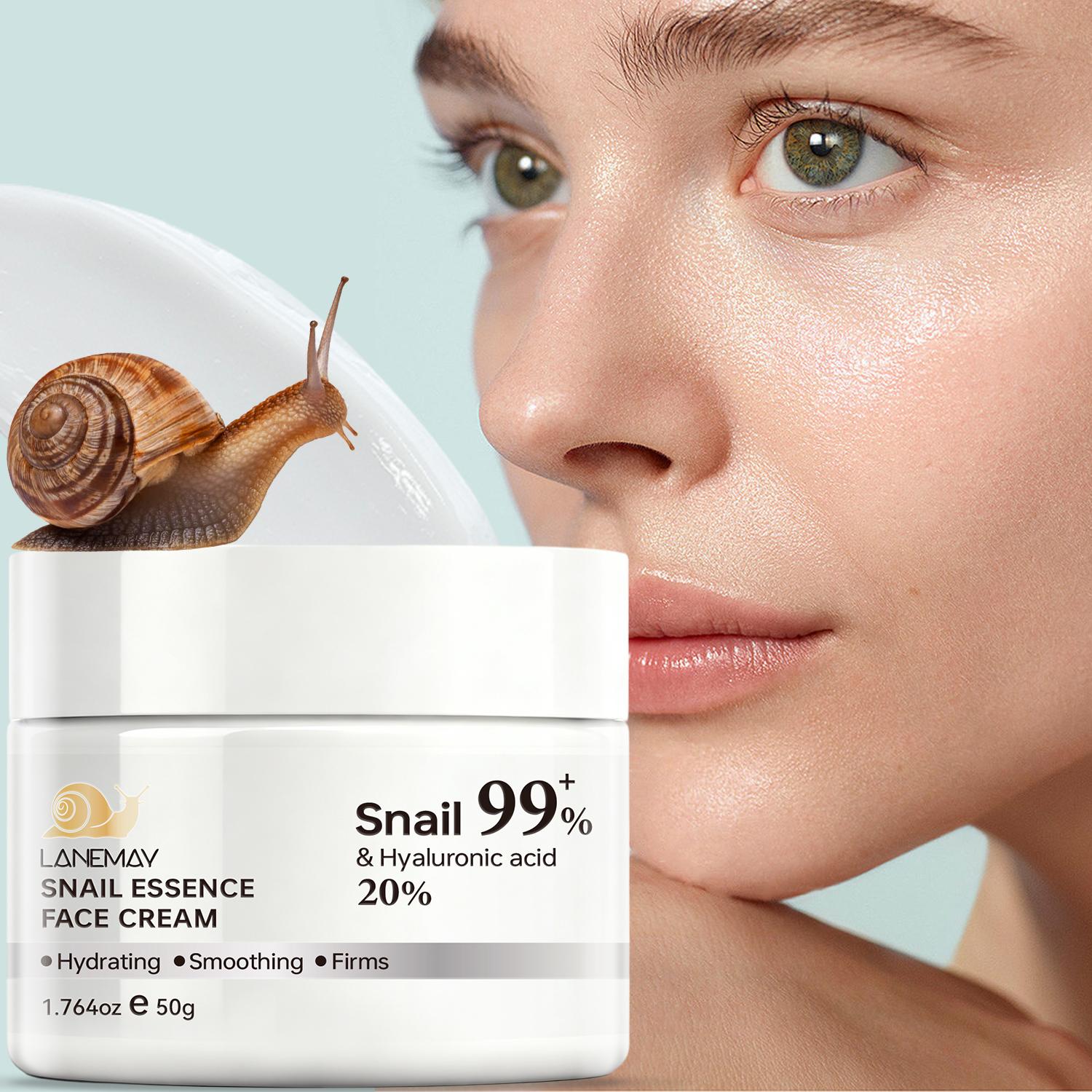 Крем для лица с эссенцией улитки-Увлажнение и разглаживание кожи-Укрепляет кожу с улиткой и гиалуроновой кислотой-50 г