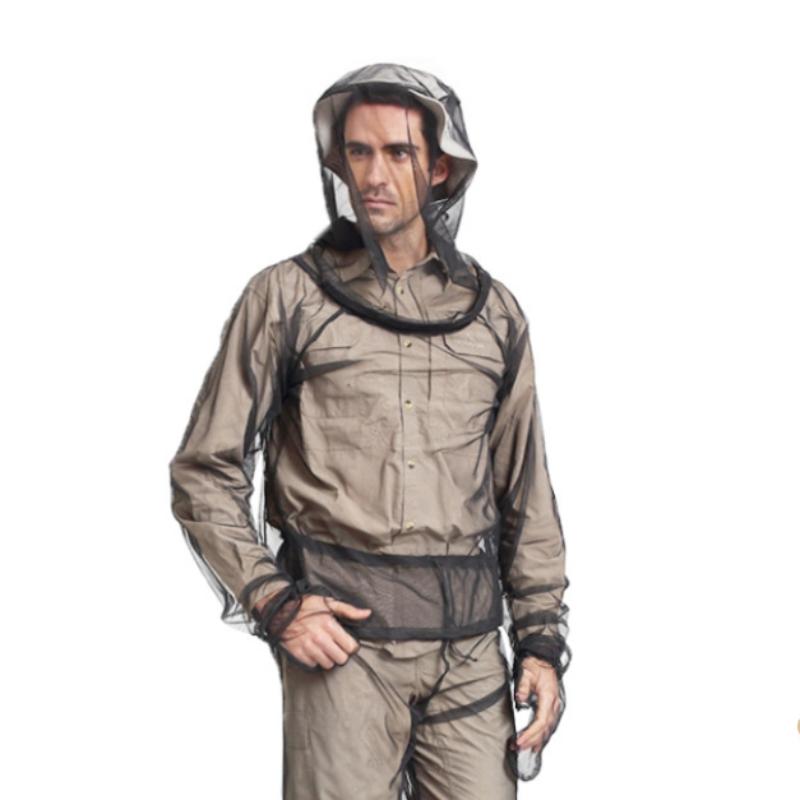 Mesh Hooded Bug Jacket Suit, Anti Mosquito Net, Mitt Mesh Clothes, Carry Pouch For Protective Hunting, Fishing, Hiking