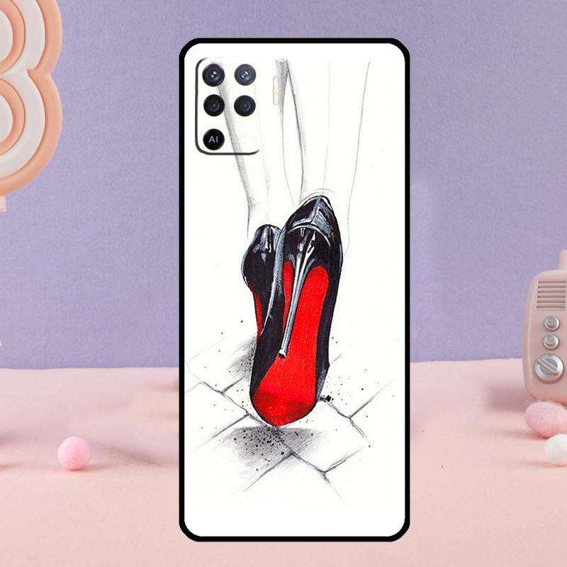 

Fashion High Heels Phone Case For Oppo A58 A18 A38 A78 A98 A17 A77 A80 A40 A60 A16 A76 A96 A74 A94 A54 A15 A57S OPPO A80 5G
