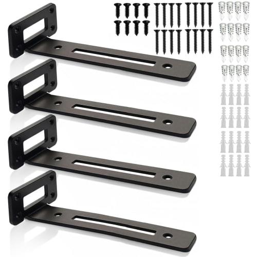 Patented, 20cm Long, 3.5mm Thick, Lightweight, Hidden Shelf Brackets, Heavy-Duty L-Shaped Brackets, Iron Brackets, Inconspicuous Shelf Brackets, Set O