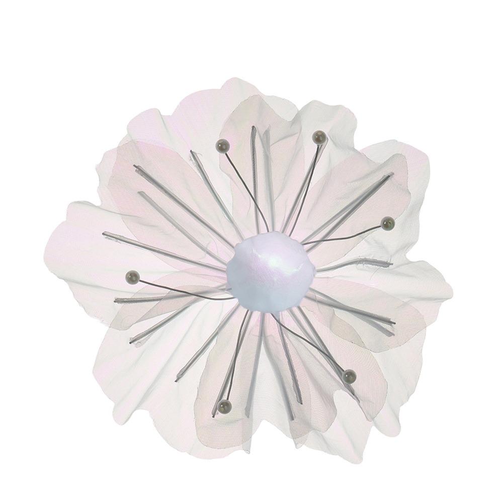 

Pearl Accents Large Artificial Flower Hollow Design Silk Flower Giant Flower Outdoor Wedding 40CM білий