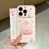 Strawberry cake is suitable for Apple 16 mobile phone case iPhone17 large window anti-drop cartoon side love second change case
