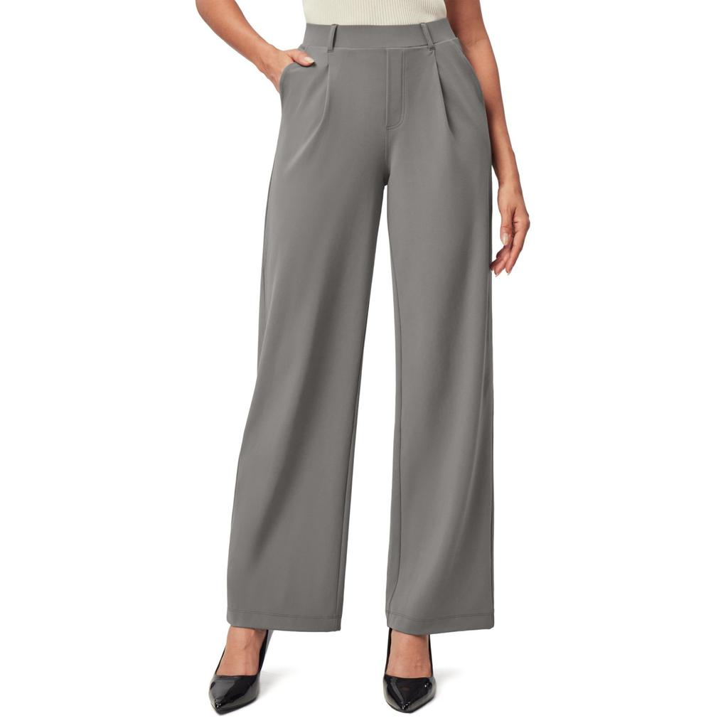Fashionable Women's Stretch Pants, Work, Business, Casual Pants With Pockets, Western- Pants
