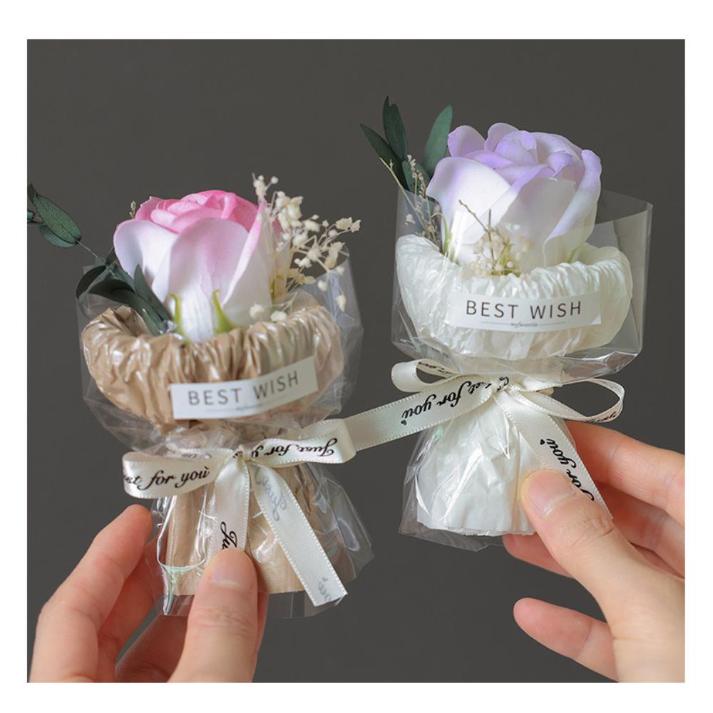 Rose Soap Bouquet Charming Mini Rose Soap Flower Artificial Flower Bouquet Romantic Soap Flower Decoration For Birthday Gift