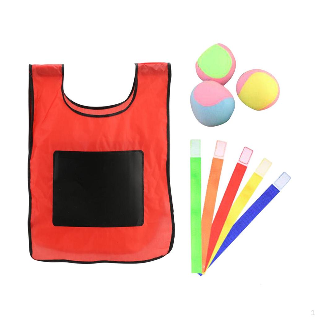 Dodgeball Game 3 Sticky Ball Toy Vest Interactive Toss for