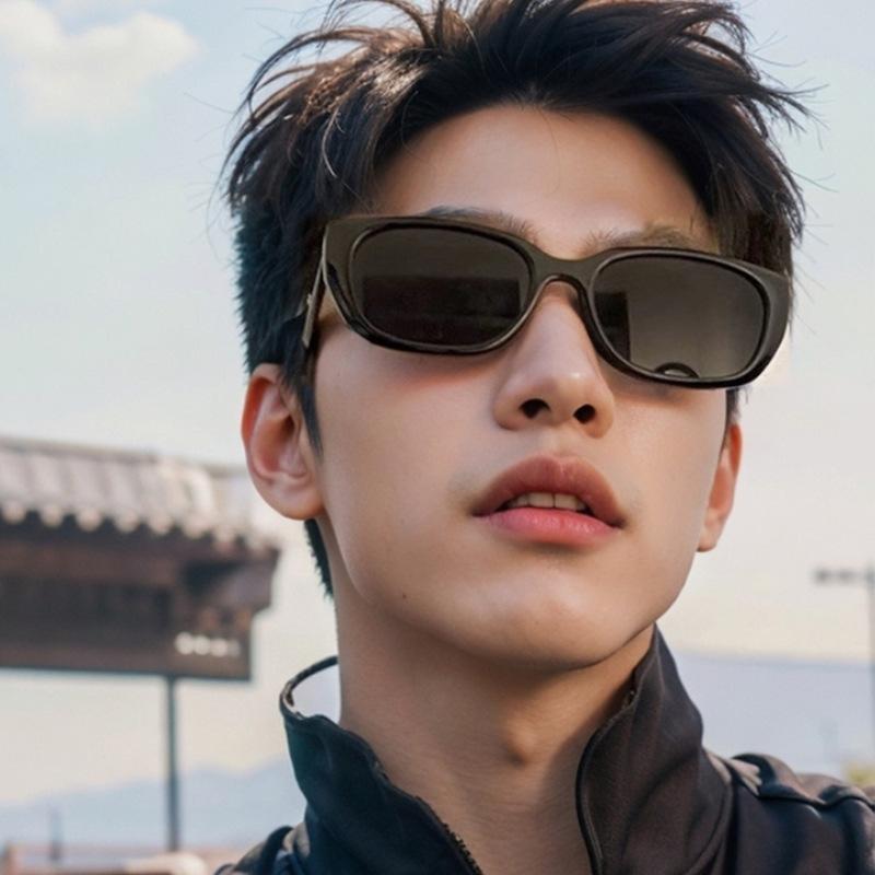 Korean Style Male Female Sun Glass Rectangle Shape Fashion Sunglasses for Men Travelling Party Club Sun Glasses