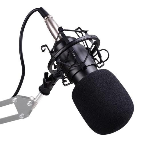 AORO Microphone Shock Mount, Universal Camera Shock Mount Suspension Holder, Anti-Vibration, Compatible with 48mm-52mm Cameras, Black