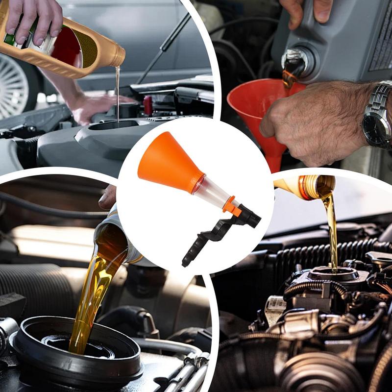 Flexible Oil Funnel Anti-Spill Engine Oil Funnel Auto Maintenance Tools For Transmission Radiator Fluid Motor Coolant Engine Oil