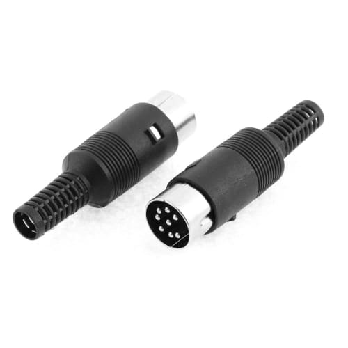 uxcell XLR Adapter DIN Plug Male Solder Cable Connector with Plastic Handle for Computer 8-Pin, Pack of 4