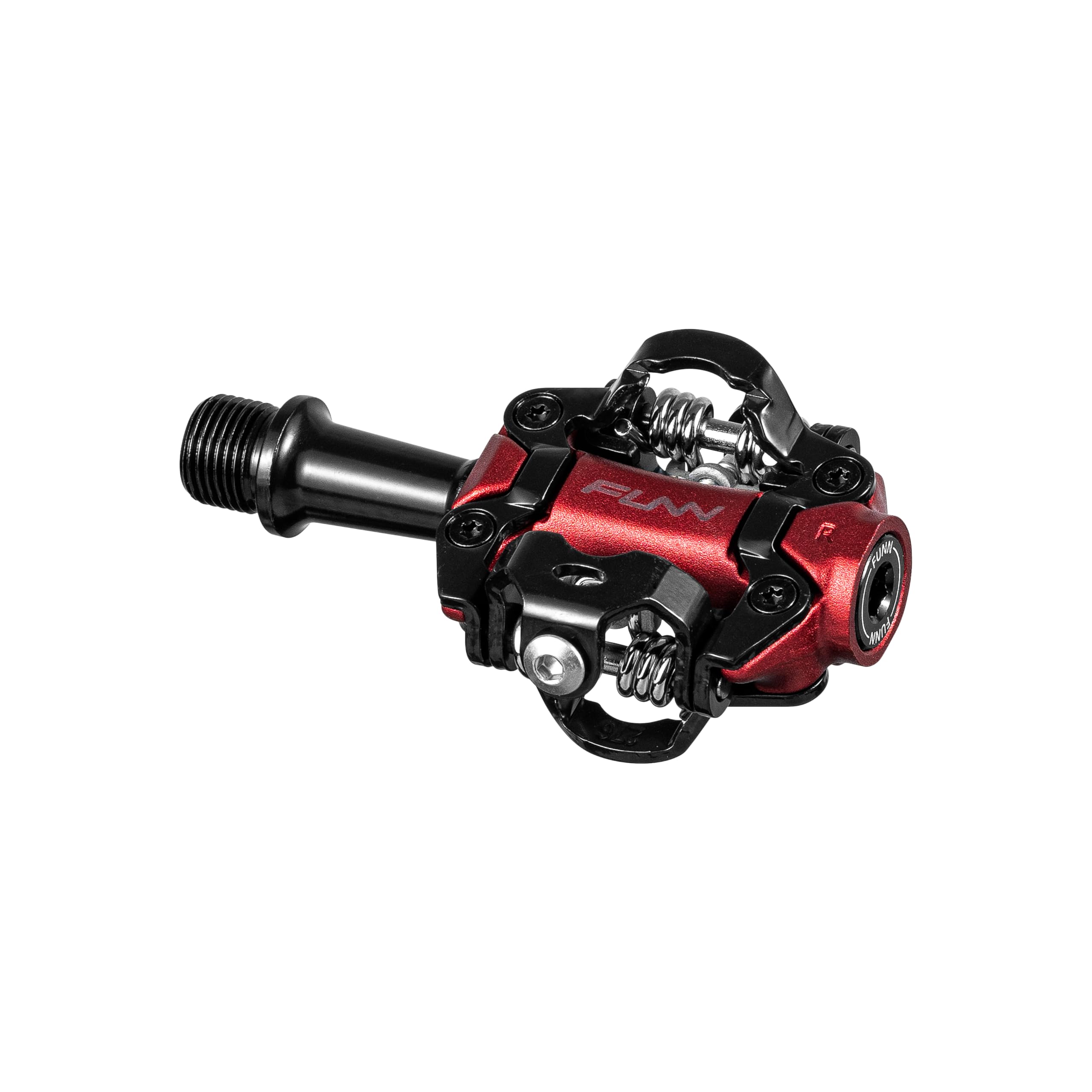 

Funn Tactic Binding Pedals SPD Cleat MTB and XC Race Pedals - Compatible, (Red)