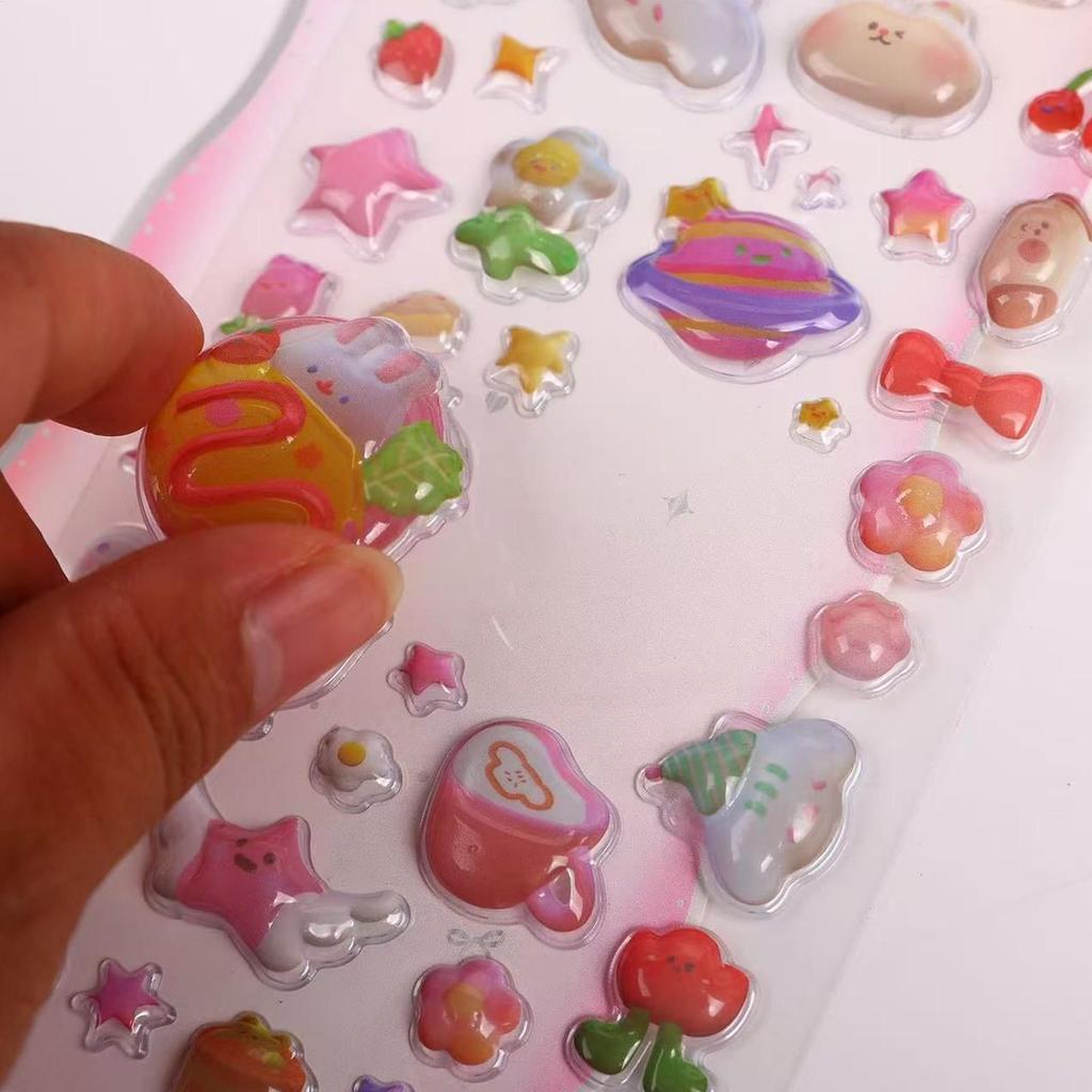 3d Stickers for Scrapbooking Cute 3D Candy Stickers Toddler Decals for Notebooks Textbooks Tablets School Classroom Kindergarten