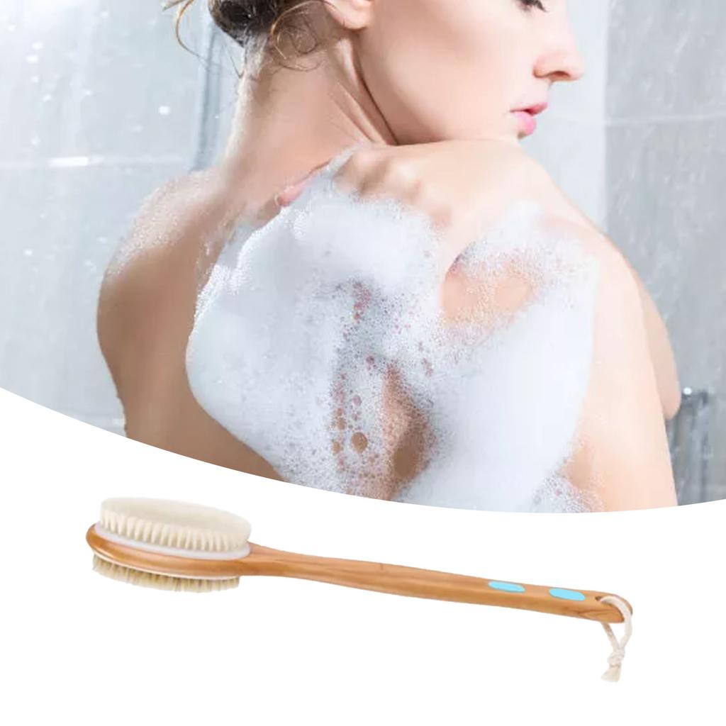 Perie de Duș cu Două Fețe Curățare Profundă Masaj Promovează Circulația Sângelui Perie de Spălat Spatele Perie de Baie