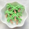 10Pcs New Cute Resin Cartoon Beach Coconut, Coconut Tree Series Flat Back Scrapbooking DIY Jewelry Craft Decoration Accessories