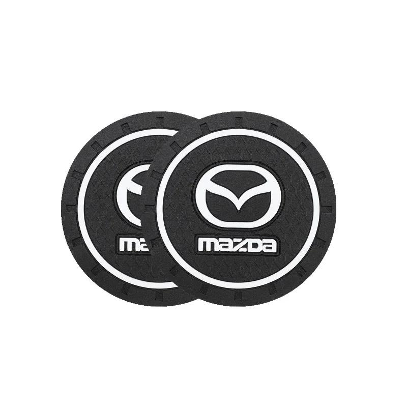 

2025 Hot 2Pcs Car Water Cup Mat Rubber Anti Noise Coaster For Mazda 2 3 6 5 Atenza CX3 CX5 MX5 CX7 Axela CX30 CX90 CX60 CX50 MX3