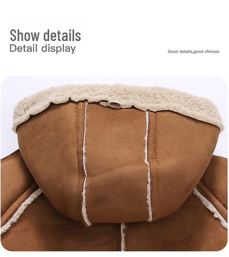 Girls' Thick Winter Hooded Coat, Autumn/Winter 2025 Fashion