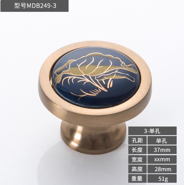 Chinese ceramic handle,cabinet door drawer handle, light luxury European wardrobe hardware handle, шампанского