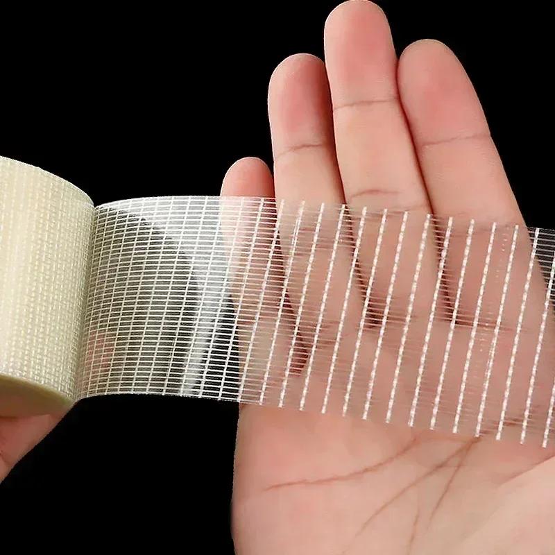 100/20m Verschleißfeste Glasfaser-Klebeband Starkes verstärktes Netzfaserband Einseitiges Umreifungs-Verpackungs-Gitterband