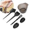 Hair Coloring Brush Hair Tint Salon Mixing Bowl Anti‑Slip Hair Dyeing Styling Tool(Black )