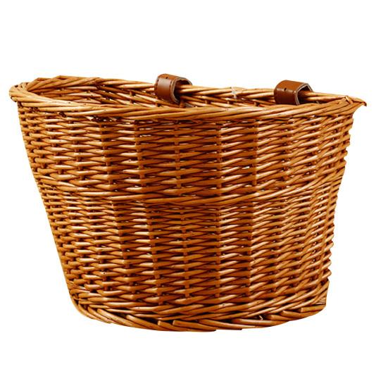 

Bicycle Basket Weather-resistant Large Capacity Wicker Hand Woven Front Bike Basket Cycling Accessory