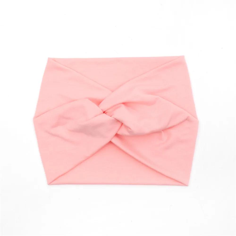 Simple Soild Color Twisted Extra Large Thick Wide Headbands Elastic Turban Workout Sports Hair Band Headwear