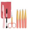 Multi-Purpose 7Pcs Eyebrow Tweezer Colorful with Slant/Flat Point Beauty Tools for Eyebrows & Ingrown Hair Removal Tweezers Set