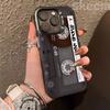 Radio Pattern Electroplate Silver IMD Phone Case For iPhone 11 12 13 14 15 16 Pro Max X XS XR 7 8 Plus Shockproof Cover