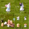Cute Mini Resin Dog Dolls 12 Style Handicraft Ornaments Ideal For Micro Landscape Decor
