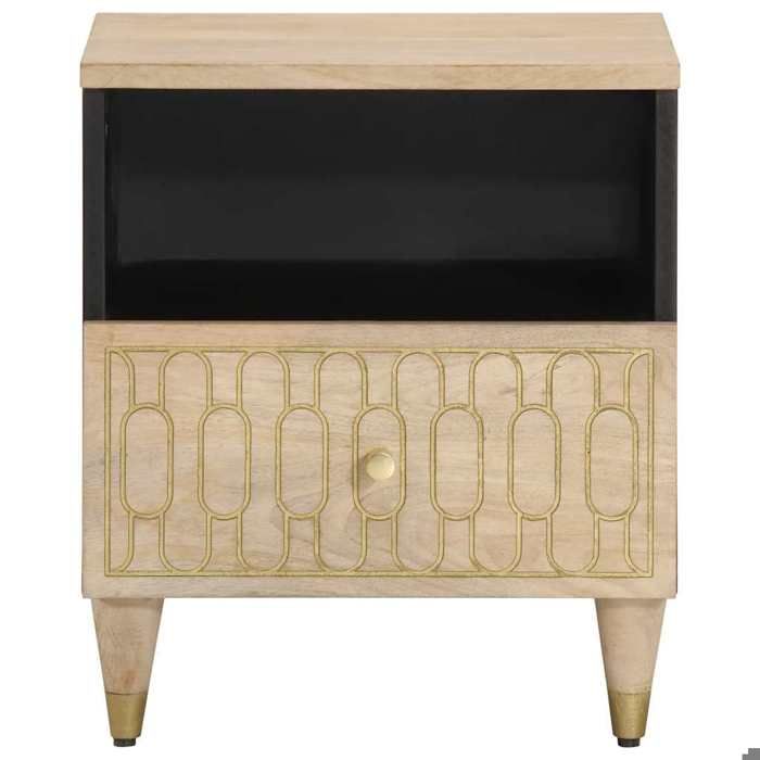 VidaXL Bedside Tables 2 Pcs, Bedside Cabinets with 2 Drawers, Nightstands with Legs, Bedroom Nightstands, Modern, 358255