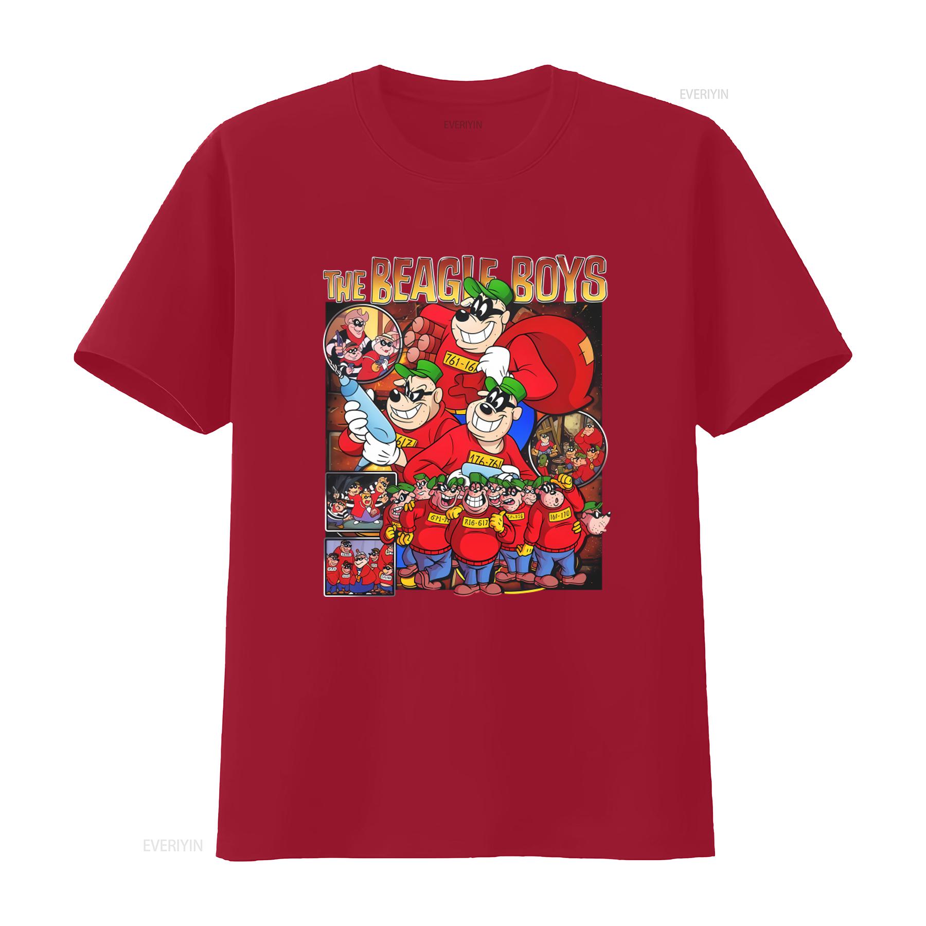 The Beagle Boys Cartoon Print T Shirt Retro Style for Men Perfect Fans of Classic Animation vintage Washed Slightly Soft Unisex S