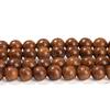 Golden Sandalwood Round Beads - Loose Wooden Beads for DIY Buddhist Jewelry & Accessories