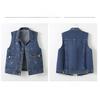 Fashion Denim Vest Women Spring Autumn Loose Short Casual Korean Style Waistcoat