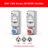 Waterproof CEE Socket 3Pin 32a Outlet Combination Switched Socket With Circuit Protection EV Charge Socket