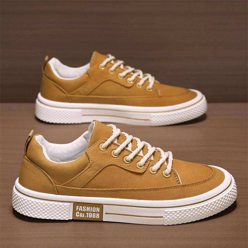 

New Men s Classic Four Seasons Fashion Low Top Canvas Skateboarding Shoes Comfortable Soft Sole Sneakers 44 хакі
