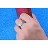 Titanium Steel Cross Blue Ring Blue Cross Ring Korean Version